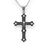 Gothic Skull Cross Necklace