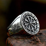 Antique Viking Vegvisir Compass Rings