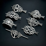 Vintage Viking Hairpins Celtic Knot  Norse Medieval Hair Stick