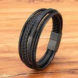 Multi-Layer Vintage Leather Braided Rope Bracelet