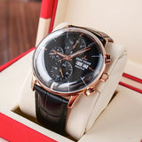 Luxury Chronograph Leather Watch