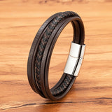 Multi-Layer Vintage Leather Braided Rope Bracelet