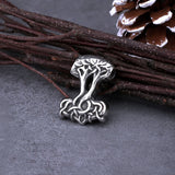 Viking Tree of Life Rune Thor Hammer Necklace