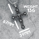 Gothic Skull Cross Necklace