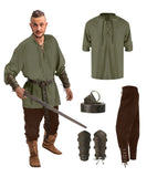 4 Pcs Men's Medieval Costume Set