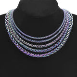 Rainbow Color Keel Chain Necklace