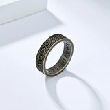 Vintage Runes Celtic Knot Stainless Steel Ring