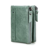 Genuine Leather Short Coin Wallet