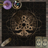 Tree of Life Tarot Rune Altar Cloth