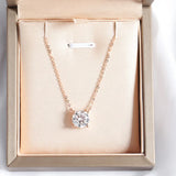 1-5-carat Moissanite Lab Diamond Silver Pendant