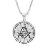 Masonic Rhinestone Freemasonry Pendant  Secret Society Symbol