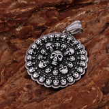 Creative 316L Stainless Steel Ghost Skull Necklace Vintage Viking Men's Neo-Gothic Fashion Rock Party Pendant Amulet Jewelry