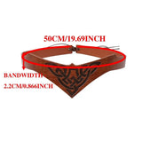 Viking Medieval Embossed Leather Headband