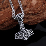 Thor's Hammer Mjolnir Rune Amulet Necklace