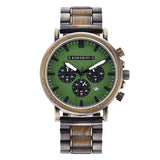 Reloj cronógrafo de madera para hombre 