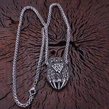 Nordic Bear Claw Pendant Valknut symbol Necklace
