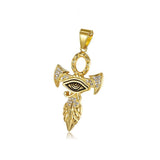 Eye of Horus Cross Egyptian Pendant Necklace