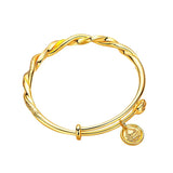 Luxury 24K Twisted Gold Bracelet