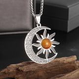 Celtic Knot Moon Trinity Symbol Necklace