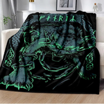 Vikings Norse Mythology Odin Valhalla Symbols - Soft Plush Blankets