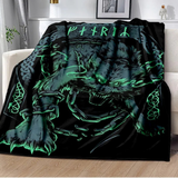 Vikings Norse Mythology Odin Valhalla Symbols - Soft Plush Blankets