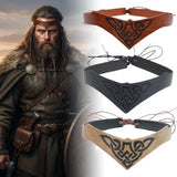 Viking Medieval Embossed Leather Headband