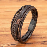 Multi-Layer Vintage Leather Braided Rope Bracelet