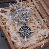 Viking Vegvisir Compass Necklace
