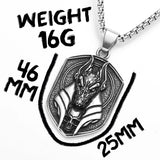 Anubis Egyptian God Pendant Necklace
