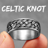 Viking Celtic Knot Ring – Stainless Steel Norse Band for Men
