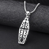Vampire Skeleton in Coffin Pendant Necklace