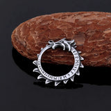Silver Pendant with dragon design and engraved text on a dark background