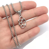 Warrior's Fist Pendant Necklace – Stainless Steel Boxing Knuckles