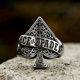 Ace of Spades Ring – Bold Gothic Biker Jewelry for Men ring Viking Warriors