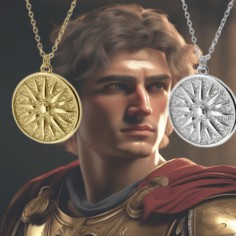 Alexander the Great Macedonian Vergina Sun Silver Necklace Necklace Viking Warriors