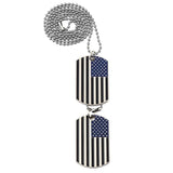 American Flag Army Dog Tag Pendant Necklace Necklace Viking Warriors