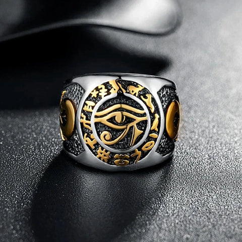 Ankh Eye of Horus Egyptian Rings ring Viking Warriors
