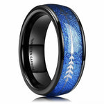 Arrow Wood Abalone Shell Opal Inlay Ring Rings Viking Warriors