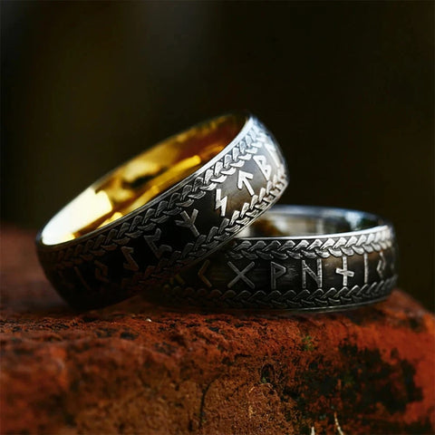 Black Viking Rune Ring Rings Viking Warriors