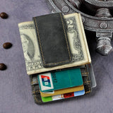 Brown Leather Money Clip Credit Card Holder Wallets & Money Clips Viking Warriors