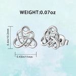 Celtic Knot Heart 925 Sterling Silver Stud Earrings Earrings Viking Warriors