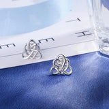 Celtic Knot Heart 925 Sterling Silver Stud Earrings Earrings Viking Warriors