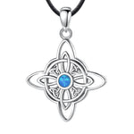 Celtic Knot  Sterling Silver Opal Necklace Necklaces Viking Warriors