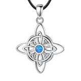 Celtic Knot  Sterling Silver Opal Necklace Necklaces Viking Warriors