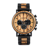 Chronograph Wooden / Leather Wristwatch Watches Viking Warriors