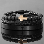 Cross 3 piece Luxury Bracelet Set Bracelets Viking Warriors
