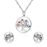 Crystal Tree of Life Jewelry Sets necklace and earrings set Viking Warriors