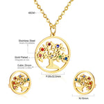 Crystal Tree of Life Jewelry Sets necklace and earrings set Viking Warriors