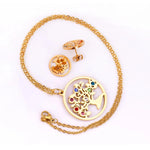 Crystal Tree of Life Jewelry Sets necklace and earrings set Viking Warriors