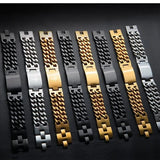 Cuban Chain Cross Bracelet for Men cross bracelets Viking Warriors